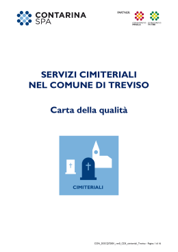 Carta della qualità dei Servizi cimiteriali nel Comune di Treviso