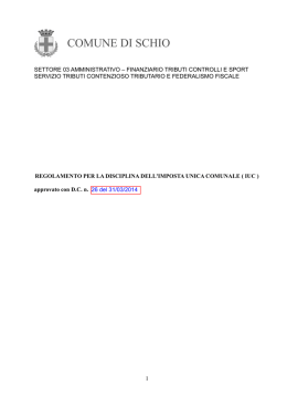 IL REGOLAMENTO IUC