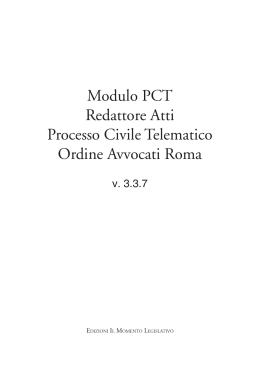 Modulo PCT Redattore Atti Processo Civile Telematico Ordine