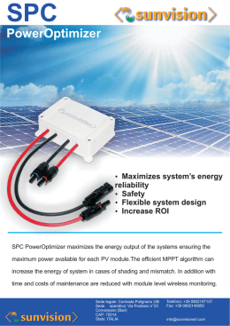 SPC Power Optimizer Datasheet