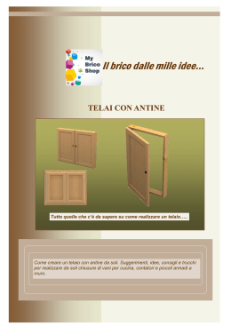 Scarica la guida per realizzare un telaio con antine