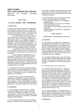 Il Direttorio del TOM - San Francesco di Paola a Palermo