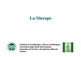 La Sincope - Università degli Studi dell`Insubria