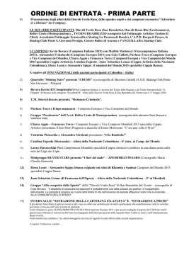 ORDINE DI ENTRATA - PRIMA PARTE