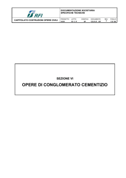 sez VI- Opere di conglomerato cementizio