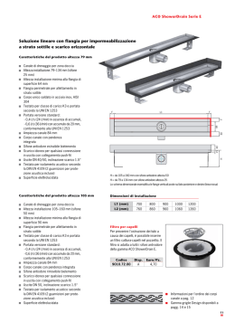 Soluzione lineare con flangia per impermeabilizzazione a