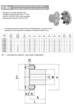 GIUNTI ELASTICI A PIOLI CON FLANGIA a FLANGED PINS TYPE