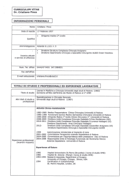 Dott. Finco Cristiano - Azienda ULSS 16 Padova