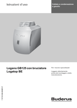 Istruzioni d`uso Logano GB125 con bruciatore Logatop BE
