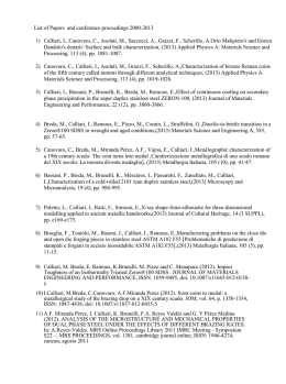 List of Papers and conference proceedings 2000