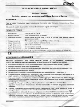 Istruzioni d`uso e installazione