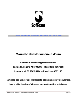 Manuale d`installazione e d`uso