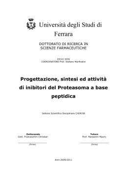 inibitori del proteasoma - Università degli Studi di Ferrara