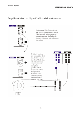 Esegui le addizioni con “riporto” utilizzando il trasformatore.