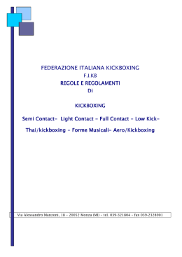 regolamento gare kick boxing scarica pdf