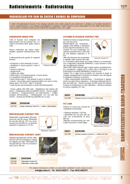 Scarica il depliant dei Radiocollari per Cani