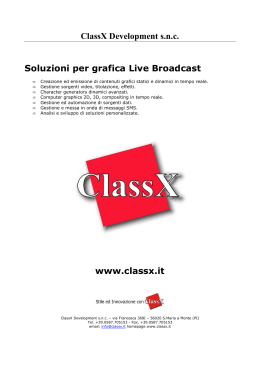 ClassX Development snc Soluzioni per grafica Live