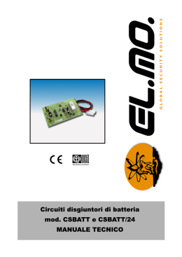 Circuiti disgiuntori di batteria mod. CSBATT e CSBATT/24