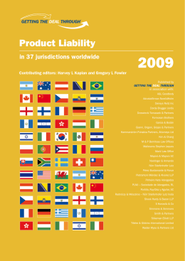 Product Liability - Gianni, Origoni, Grippo, Cappelli & Partners