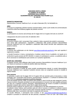 Regolamento Completo - Il Bianco Va di Moda Aquafresh