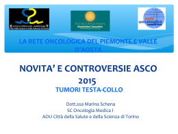 Tumori Testa-Collo - M. Schena - Rete Oncologica Piemonte | Valle