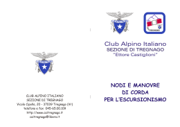 Nodi e manovre di corda escurs. Dispensa - CAI