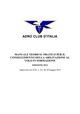 Manuale teorico-pratico abilitazione volo in formazione 2012