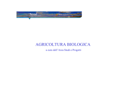 AGRICOLTURA BIOLOGICA