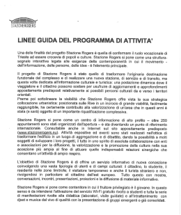 LINEE GUIDA DEL PROGRAMMA DI ATTIVITA`