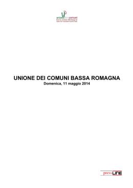 11 maggio 2014 - Unione dei Comuni della Bassa Romagna