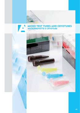 Microprovette e cryotube