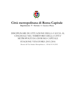 Disciplinare caccia al cinghiale 2015