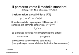 Invarianza locale e rotture spontanee di simmetria
