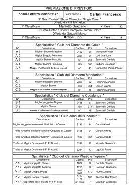 Visualizza classifica - Classifiche Mostre Ornitologiche
