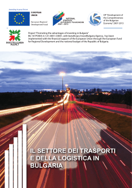 Il settore deI trasportI e della logIstIca In BulgarIa