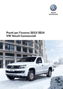 Pronti per l`inverno 2013/2014 VW Veicoli Commerciali