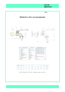 Valvole BRONZO Rubinetti a sfera con portagomma