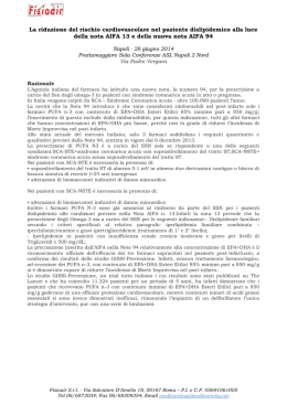 La riduzione del rischio cardiovascolare nel