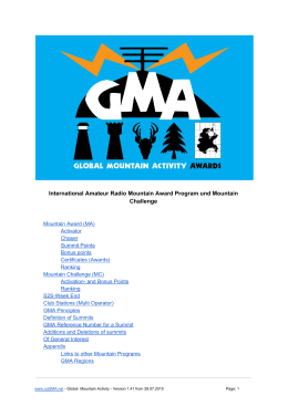 GMA Reference Number for a Summit
