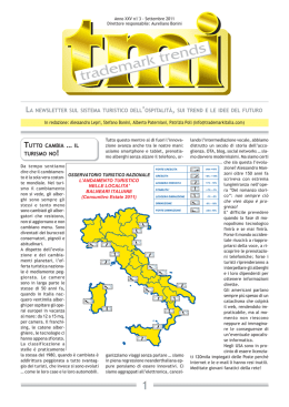 Settembre 2011 - Trademark Italia