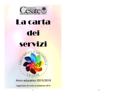 la CARTA DEI SERVIZI 2015-2016