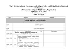 The 14th International Conference on Intelligent Software
