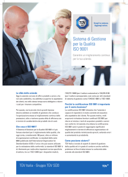 Sistema di Gestione per la Qualità ISO 9001