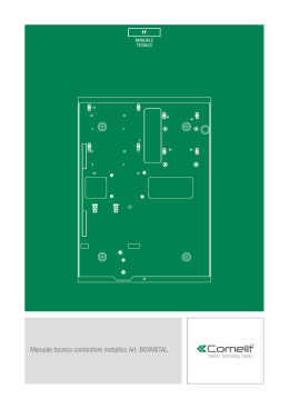 Manuale tecnico contenitore metallico Art. BOXMETAL