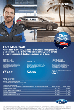 Prestazioni di servizio Ford Motorcraft