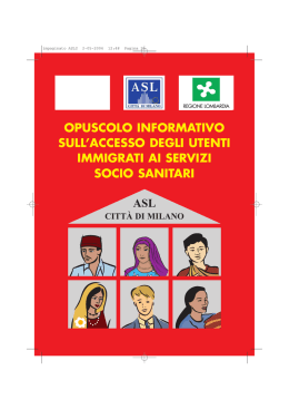 Opuscolo Informativo sull`accesso degli utenti immigrati ai servizi