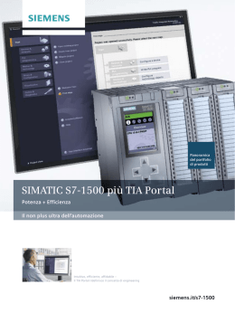 SIMATIC S7-1500 pi&ugrave; TIA Portal