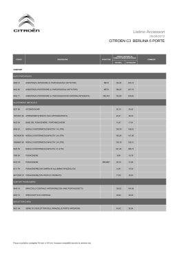 Listino Accessori