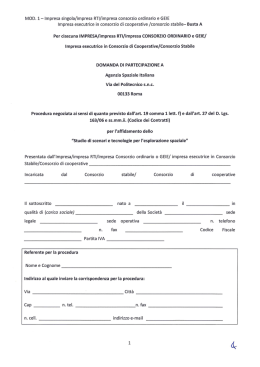 Impresa esecutrice in consorzio di cooperative /consorzio stabile