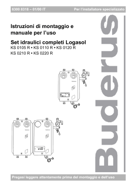 Istruzioni di montaggio e manuale per l`uso Set idraulici